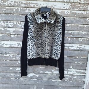 Shaver Lake Animal Print Sweater Size Medium Y2K